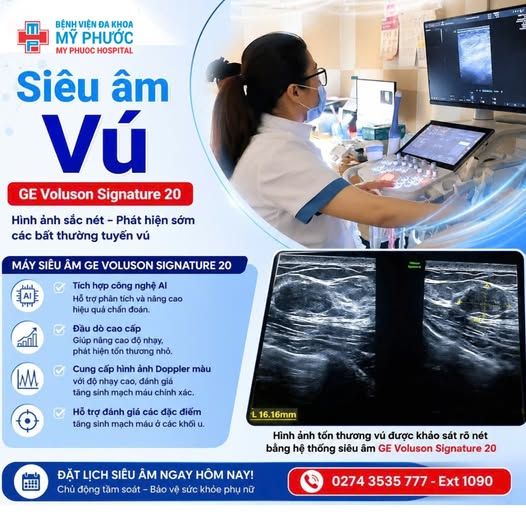 Siêu âm vú với hệ thống GE Voluson Signature 20 – Hình ảnh sắc nét, hỗ trợ phát hiện sớm bất thường tuyến vú