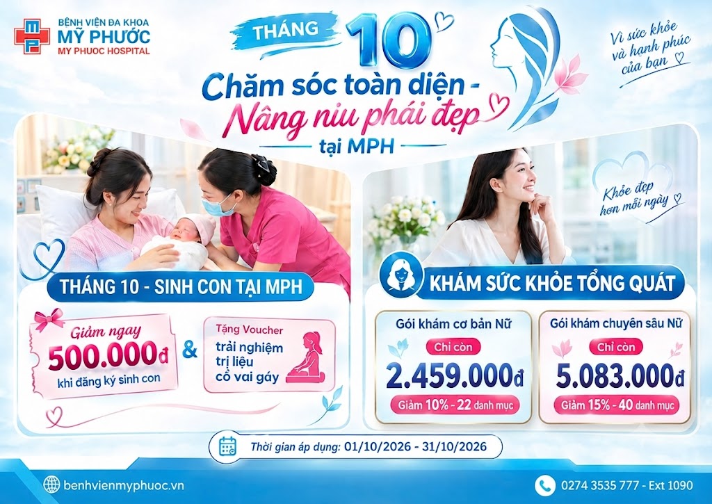 Tháng 10 – Tri ân phái đẹp: Ưu đãi khám sức khỏe nữ và sinh con tại MPH